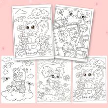 40pages CREEPY CUTIE,Coco Adult And Adolescent Spiral Binding Colouring Book, Bold And Simple, Simple And Large Design, Suitable For Relaxation, With Cute And Comfortable Patterns And Girl's Life Scenes (Bold And Simple Coloring) Very Suitable For Friends, Family And Colleagues, Relax Body And Mind, Relieve Stress, And Give A Beautiful Calendar As A Gift,Back To School,School Supplies