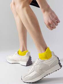 15 đôi tất cầu lông nam, tất ngắn đến mắt cá chân để chạy, bóng rổ, tất thể thao đế vải bông dày - Nhiều màu - Xem 2