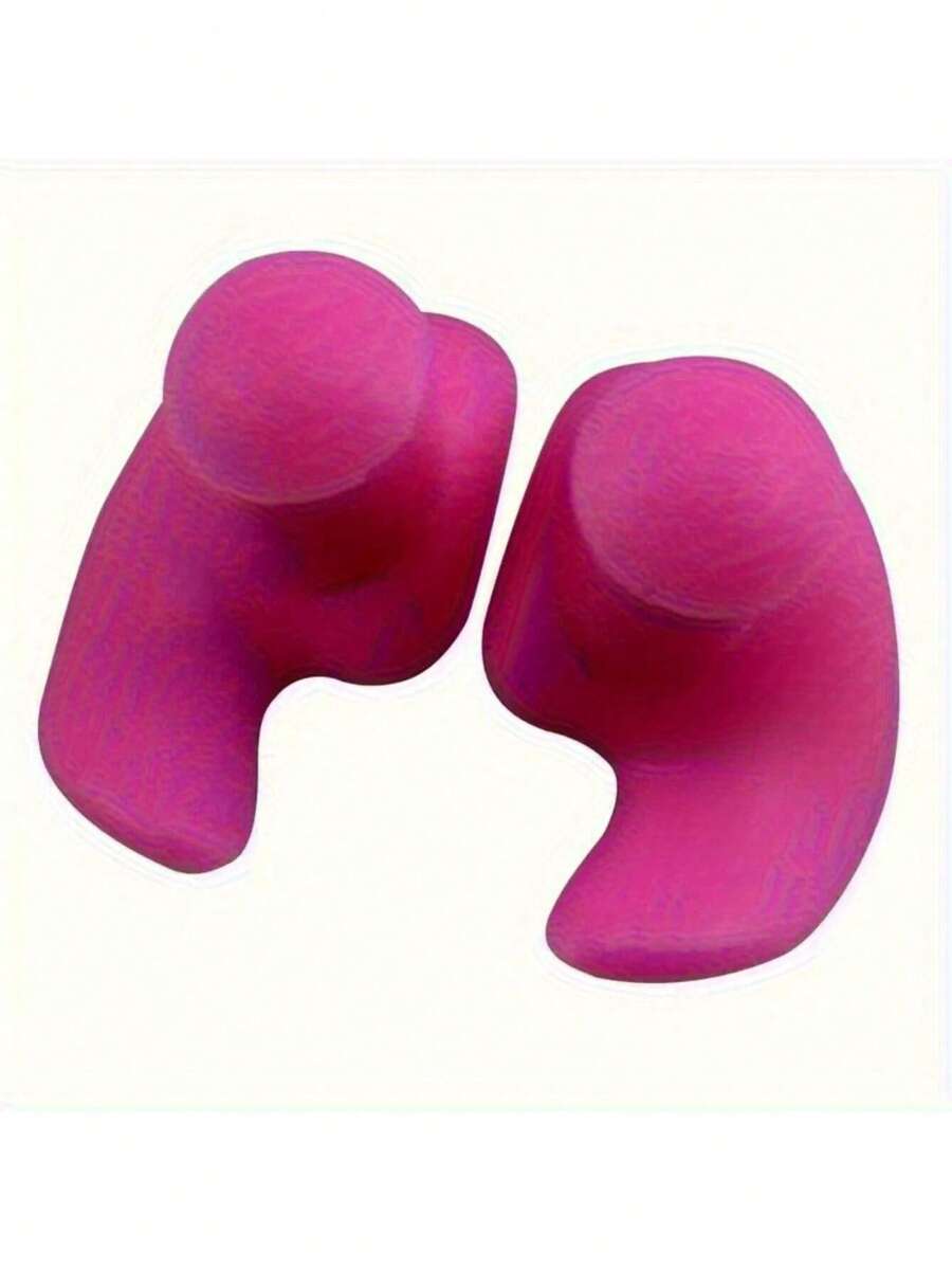 1 Pair Reusable Soft Silicone Swim Ear Plugs, Suitable For Swimming - Multicolor - View 1