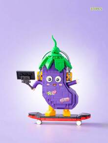 LOZ 300+pièces Petit bloc de construction de légumes alimentaires mignons, tomate, maïs, chou, aubergine, jouet de construction à assembler, décoration de bureau, ornement, cadeau de Noël - Multicolore - Voir 7