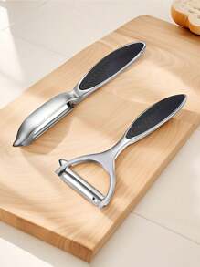 1 pieza/2 piezas Pelador de aleación de zinc, peladores de frutas y verduras, peladores 2 en 1, peladores de manzanas, peladores de papas, peladores de zanahorias, pelado de papas/frutas, peladores en forma de Y y en forma de I de acero inoxidable, pelador, pelador multiusos, herramientas para raspar y descortezar cuchillos