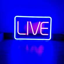 Neonlicht, Musik Neon Schild, Buchstaben Neon Lampe, Neonlicht, Bar Schild, beleuchtete Schilder, geeignet für Bierbar, Musikstudio, Schlafzimmerwand Dekoration, Party, Club (blau und rosa)