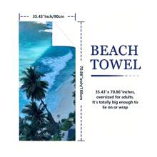 1pc Super Soft Microfiber Beach Towel, Quick Dry Absorbent Lightweight Beach Bath Swimming Towel