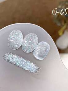 MISS SHAKA 10ml Spring Summer Nails Hot Selling Super Flash White Pink Blue Broken Diamond Gel Nail Polish 2025 Whitening New Style Nail Salon Nail Art Home DIY Nail Design For Women And Girls Nail Supplies