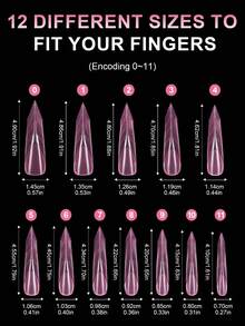 120片/盒凝胶美甲贴纸套装，预成型假指甲，适用于凝胶抛光，易于卸除的延长亚克力指甲贴纸，水晶指甲模具（无需纸模），适用于快速UV/LED延长，双头延长工具，按压式指甲贴纸，美甲用品 - 淺粉色 - 查看 2