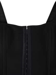 Áo corset cổ vuông màu đen kiểu vintage XS Y2K, họa tiết đầu lâu, phong cách nhạc rock, gothic, thích hợp cho Halloween và mùa hè. - màu đen - Xem 7