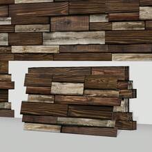 12/24/48 件深棕色 3D 设计即撕即贴瓷砖防溅板，大理石图案乙烯基瓷砖贴纸，厨房和浴室乙烯基地板自粘瓷砖 - 彩色 - 查看 11