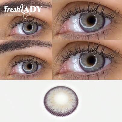 FRESH LADY Freshlady Back To School Contact Lenses Pupilentes Moonlight Pansy Colored Contact Lenses 1 Year Disposable Halloween Costume Cosplay
