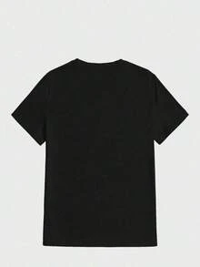 Grateful - Bertha & Logo Dead  ,Casual Print,Comfortable And Versatile,Letter Pattern Pure Cotton 220g Printed T-Shirt&High Street Printed T-ShirtSpring And Summer Popular Loose Simple T-Shirts  Printed T-Shirts - màu đen - Xem 2