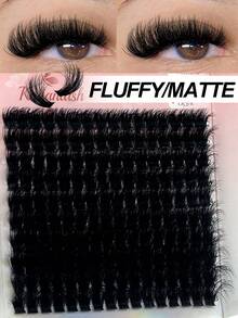 120D/100D/80D Fluffy Lash Clusters Kit Thick Cluster Eyelash Extensions Individual Lashes Faux Mink Eyelash Clusters D Curl 10MM/12MM/14MM/16MM/18MM Lash Extension Dramatic Eyelash Extensions Eyelashes Clusters - D - 查看 1