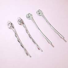 20 pièces d'épingles à cheveux, supports d'épingles à cheveux de 7 mm de diamètre intérieur, cabochons, plateaux plats de 45 mm de longueur pour la réalisation de bijoux avec épingles à cheveux