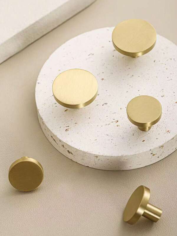 1/3/6pcs Gold Drawer Pulls, Small/Medium/Large Size, Suitable For Drawer, Wardrobe, Vanity, Kid Room, Kitchen Cabinet, Shoe Cabinet, Wine Cabinet, Bedside Table, Pulls With Screws Included
