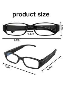 Yakison 1080P HD Video Glasses, Camera Glasses, Smart Glasses, HD Computer Network Camera, Long Battery Life, Suitable For Cycling, Driving Sports Cars, Hiking, Fishing, Coastal Beaches, Tourism, Equipped With Storage Card, Versatile Black,Includes 128GB Memory Card - Nhiều màu - Xem 2