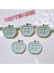 10 piezas Botones decorativos con forma de manzana linda, accesorio decorativo para el cabello, zapatos, ropa