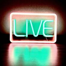 Neonlicht, Musik Neon Schild, Buchstaben Neon Lampe, Neonlicht, Bar Schild, beleuchtete Schilder, geeignet für Bierbar, Musikstudio, Schlafzimmerwand Dekoration, Party, Club (blau und rosa)