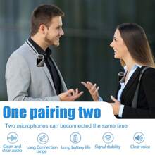 Wireless Microphone For IPhone,For Android,For Camera,Microphone,Wireless Lavalier Microphone,Mini Microphone,Noise Canceling Lapel Mic For Interview Video Podcast