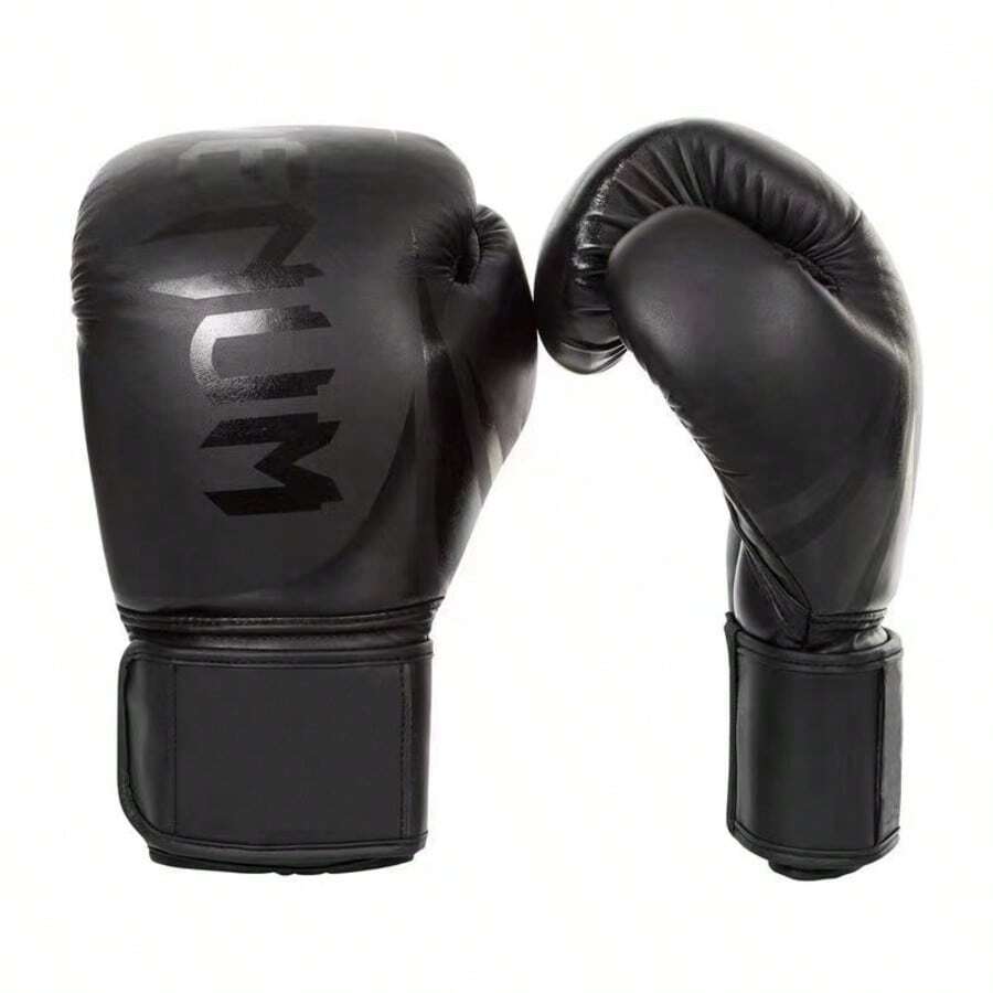 Adult Boxing Gloves, Muay Thai, Sanda, Sandbags, Sandbags, Boys' Training, All Season Unisex Boxing Gloves, 12oz - Black - View 1