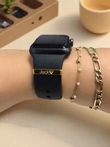 Custom Watch Band Accessories, Personalized Stackable Rings, Personalized Clasps, Watch Band Ornaments, Watch Band Decorations, Band Charms, Gifts For Mom, Custom Engraved, Bestseller, Birthday Gift, Mother's Day Gift, Father's Day Gift, Gifts For Girlfriend, Wife, Husband, Mother, Boyfriend, Best Holiday Gifts