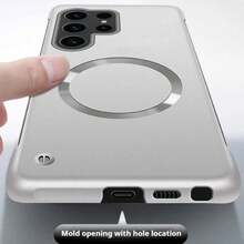 Funda de teléfono compatible con Samsung Galaxy S25 Ultra, S25 Plus, S25, S24 Ultra, de alta gama, ultrafina, con marco medio, parte posterior mate microporosa, antihuellas, con patrón de lentejuelas CD, funda magnética para teléfono móvil compatible con iPhone 17 Pro Max, 17 Air, 16, 15, 14, 13, 12, 11 Pro Max Plus - Plata clara - Ver 9