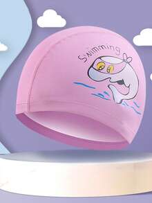 1pc Children Cartoon Swimming Cap With Ear Protection, Suitable For Boys And Girls - Multicolor - View 16