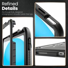 Funda para iPad 10.ª generación, iPad 11.ª generación, Air 11 M2, Air 11 M3, Pro 11 M4, iPad 10.2 7.ª/8.ª/9.ª generación, Pro 10.5 y Air 3. Cuenta con protección a prueba de golpes, anti-flexión, resistente a impactos y arañazos con un diseño portátil y ligero. Integra de manera elegante un soporte trasero oculto, rejillas de disipación de calor, recortes precisos para los puertos y una durabilidad reforzada contra dobleces y colisiones.