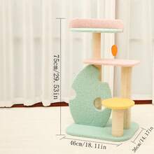 1pc Large Cat Scratching Post With Sisal Rope, Cat Climbing Tree, Cat Furniture