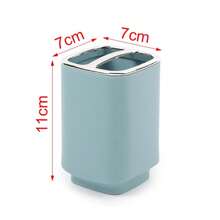 1 vaso para enjuague bucal, soporte para cepillo de dientes, caja de jabón, bote de basura, juego de baño, artículos de tocador, artículos de baño de hotel, juego de baño simple, artículos de tocador, decoración de inodoro, juego de baño de plástico.