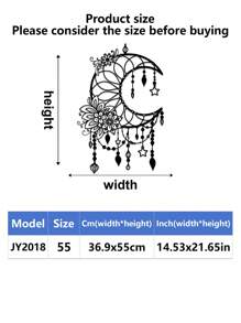 1pc Minimalist Mandala Moon Wall Sculpture - Metal Wall Art Replica, Suitable For Home Decor, Fashionable Boho Style Wall Hanging, Suitable For Celebrations, Weddings And Creative Gifts Room Decor Bedroom Decor Wall Decor,Christmas Gifts