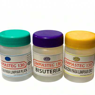 Liquido limpiador profesional de plata, oro, y bisuteria. 50 gramos, limpiador limpiasteg 130,solucion para limpiar joteria