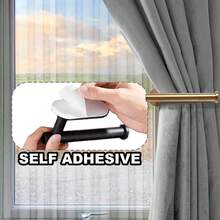 2 Packs Adhesive Curtain Rods - No Drill Curtain Tiebacks And Pullbacks - Multicolor - View 6