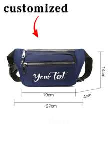1pc Customized Women's Waist Bag, Chest Bag, Crossbody Bag, Bum Bag,Nylon, Light Waterproof, Thick , Multi Space, Simple And Lightweight, Suitable For Women's Sports, Shopping, Commuting, Vacation, Travel, Hiking, Cycling, Running, Campus, Holiday Gifts, Mother's Day Gifts, Minimalist, Casual, Fashionable, Elegant.Mother's Day