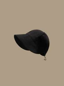 Women's Drawstring Waffle Pattern Baseball Cap, Fashionable Sun Protection Beach Travel Sun Hat, Suitable For Spring & Summer
