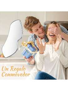 1 Pezzetto Strumento Gua Sha in Acciaio Inossidabile per Viso, Rassodante e Antirughe, per Viso, Corpo, Sopracciglia, Collo, Ideale per Massaggio del Viso e Cura della Bellezza
