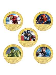 Marvel Marvel Superhero Metal Coins Collection,Avengers Commemorative Coin With Spider-Man, Iron Man, For Fans,Movie Souvenir Gifts & Display Decor