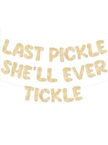 1Set,DIY String Funny Bachelor Party Banner Naughty Bachelor Party Decoration Glitter Bridal Shower Sign For Wedding Party Favor Supplies Gift Ideas (Glitter Rose Red) (Glitter Black) (Glitter Champagne Gold) - Multicolor - View 4