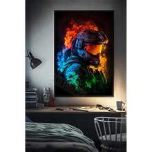 1pc /3pcsWall Arts Posters Optional Frame 80s Retro Funny Monkey Player Gamepad Picture For Gaming Room Living Canvas Painting Print Wall Art Home Decor Aesthetics Poster ,Wall Art With Frame
