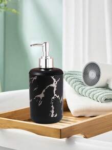 1pc/2pcs Luxury Marble Pattern Plastic Soap Dispenser Lotion Pump Bottle Empty Container For Refill Shampoo & Shower Gel Dispenser Kitchen Bathroom Accessories Home Bathroom Decor Summer Back To School