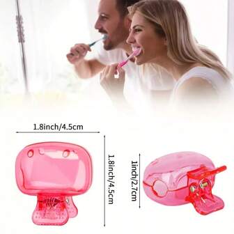 1 à 5 pièces Porte-brosse à dents pour la maison, étui de protection anti-poussière portable pour brosse à dents de voyage, boîte de rangement, clip de protection portable pour tête de brosse à dents. Rentrée des classes