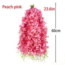 10 件人造花紫藤花、花串绣球花、藤蔓装饰、假花藤条悬挂婚礼塑料花丝花天花板、母亲节毕业典礼 - 彩色 - 查看 16