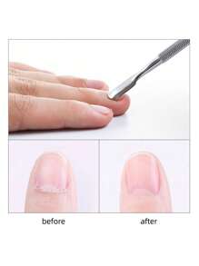 2pcs/Set Stainless Steel Cuticle Nipper & Pusher, Manicure Tool Kit