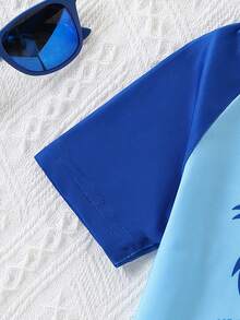 Kid's 2pcs Swimsuit - Top & Shorts, Toddler/Children Swimming Trunks, Beach Vacation