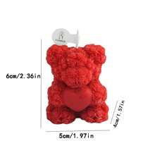 Cute Bear Shaped Aromatherapy Candle, Rose Cluster Aesthetic Handmade Soy Wax Fragrance Decoration Candle Suitable For Desktop Photo Props, Weddings, Birthdays, Meditation, Stress Perfect Mother's Day Gift (Bear)