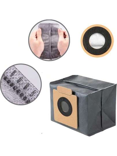 Eufy Replacement Dust Bags, Compatible X8 Pro X10 Omni Robot Vacuum, 3L Large Capacity, Layer Fabric Upgrade view 6