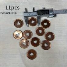 Plated Heart Mushroom Hole Loose-Leaf Binding Buttons, Mushroom Hole Snap Buttons Can Add/Remove Pages, Planner Disc Clips,Back To School,School Supplies - Love Buttons - View 10