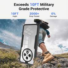 Hadaasi 1 件二合一全身保护壳，带前屏保护膜、透明 TPU 保险杠 + PC 硬后盖、360 度防摔、手机壳 - 藍色 - 查看 8