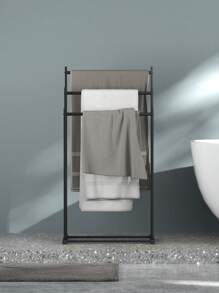 1pc 3-Layer Independent Towel Rack, Easy To Install, Space Saving, Suitable For Storing Towels, Towels, Blankets By The Bathroom Or Bathtub, And Can Also Be Used As A Drying Rack, Bathroom Storage Rack, And Storage Rack