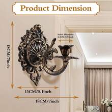 1 chiếc chân nến Convolvulus bằng đồng kim loại cổ điển, đèn tường trang trí cho sân vườn, sân trong - Đồng - Xem 9