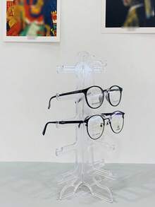 眼镜展示架，5层支架，5槽眼镜收纳架，桌面眼镜收纳架，眼镜收纳盒，性别揭秘派对，生日、婚礼、派对的完美之选，送给同事、朋友和家人的完美礼物，返校礼物 - 彩色 - 查看 8