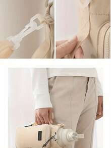 1PC Large Capacity Crossbody Water Bottle Bag, Cup Protective Case, Travel Mug Pouch, Outdoor Leisure Portable Water Bottle Storage Bag Niche Design Crossbody Shoulder Bag With Water Bottle And Phone Pocket, Nylon - Multicolor - View 5