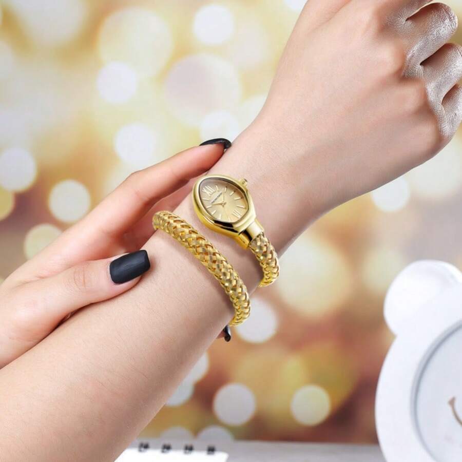 Damen Schlangen-Armreif Uhren, Mode Armband Uhr, Marken Quarz Uhr für modebewusste Mädchen